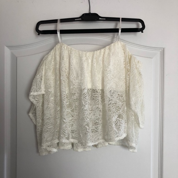 re:named Tops - Strapless off the shoulder tube top